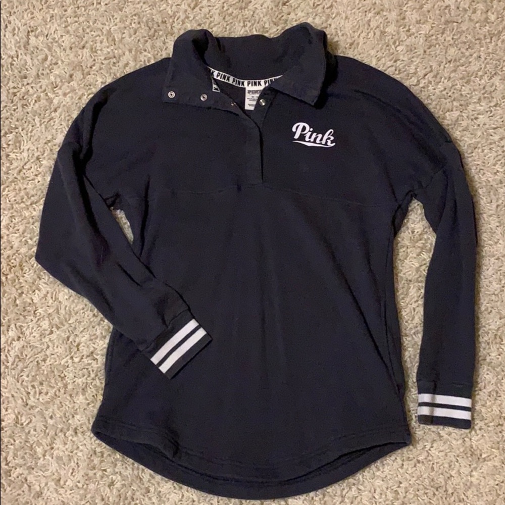 Pink by Victoria Secret button up crew neck